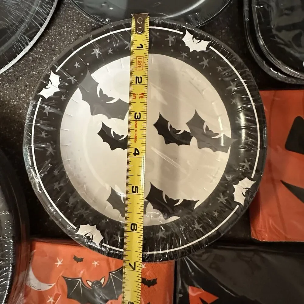 Halloween Paper Plate & Napkin Party Set – 88 Napkins, 82 Plates – Mixed Designs